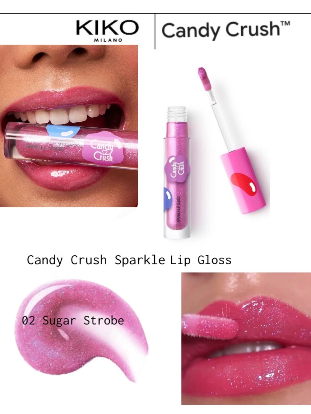KIKO Milano x Candy Crush™ Sparkle Lip Gloss 02 Sugar Strobe